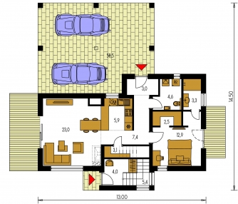 Plan de sol du rez-de-chaussée - CUBER 15